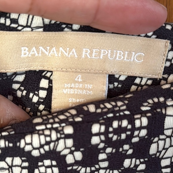 Banana Republic Black and White Mini Pencil Skirt - Picture 2 of 5